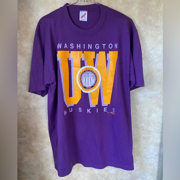 Jerzees Other - Vintage Jerzees XL 1988 Marquee Graphic Purple Washington Huskies Tee College